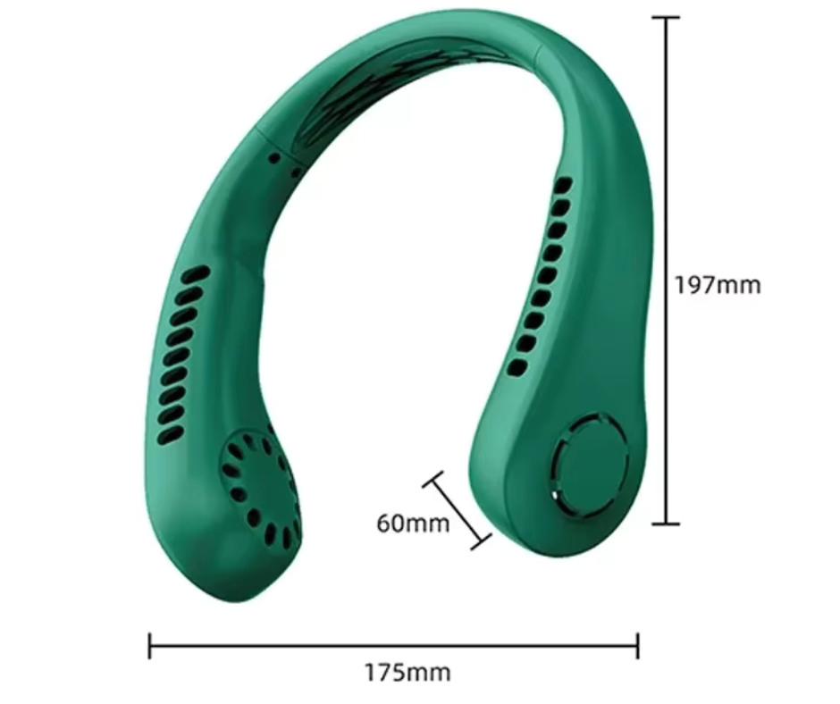 Ventilador portátil para el cuello, carga por USB