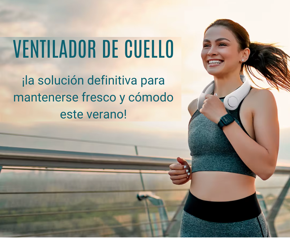 Ventilador portátil para el cuello, carga por USB