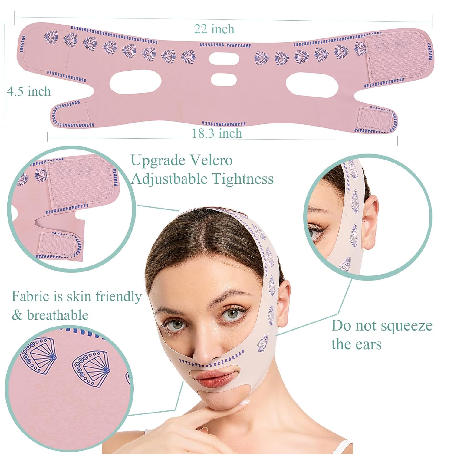 Vendaje de Lifting para Mentón y Mejillas - Facial V Line™