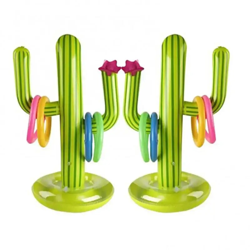 Juego inflable para piscina con forma de cactus