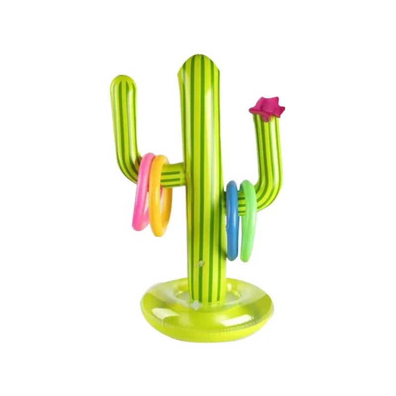 Juego inflable para piscina con forma de cactus