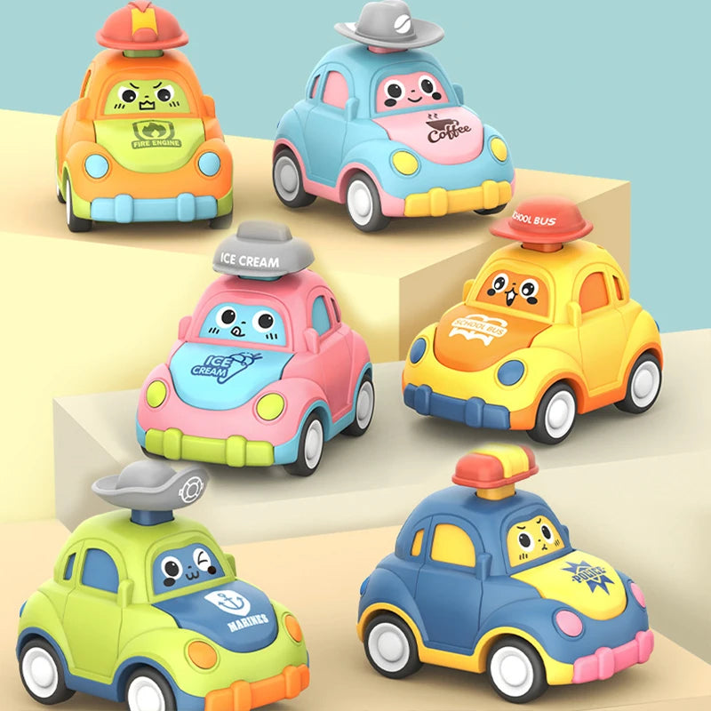 Mini autitos de tracción trasera, juguete Montessori de educación temprana - Cartoon Cars™